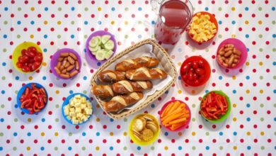 Kinder Mittagessen gesund für die Schule