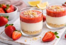 Thermomix Rezept: Erdbeer Käsekuchen im Glas ohne Backen Thermomix Rezept: Erdbeer Käsekuchen im Glas ohne Backen