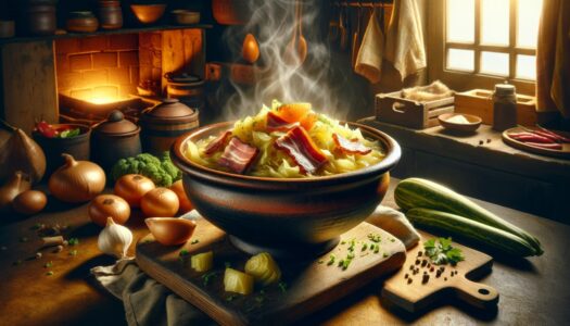 Rezept: Spitzkohl Eintopf mit Rauchspeck für 4 Personen