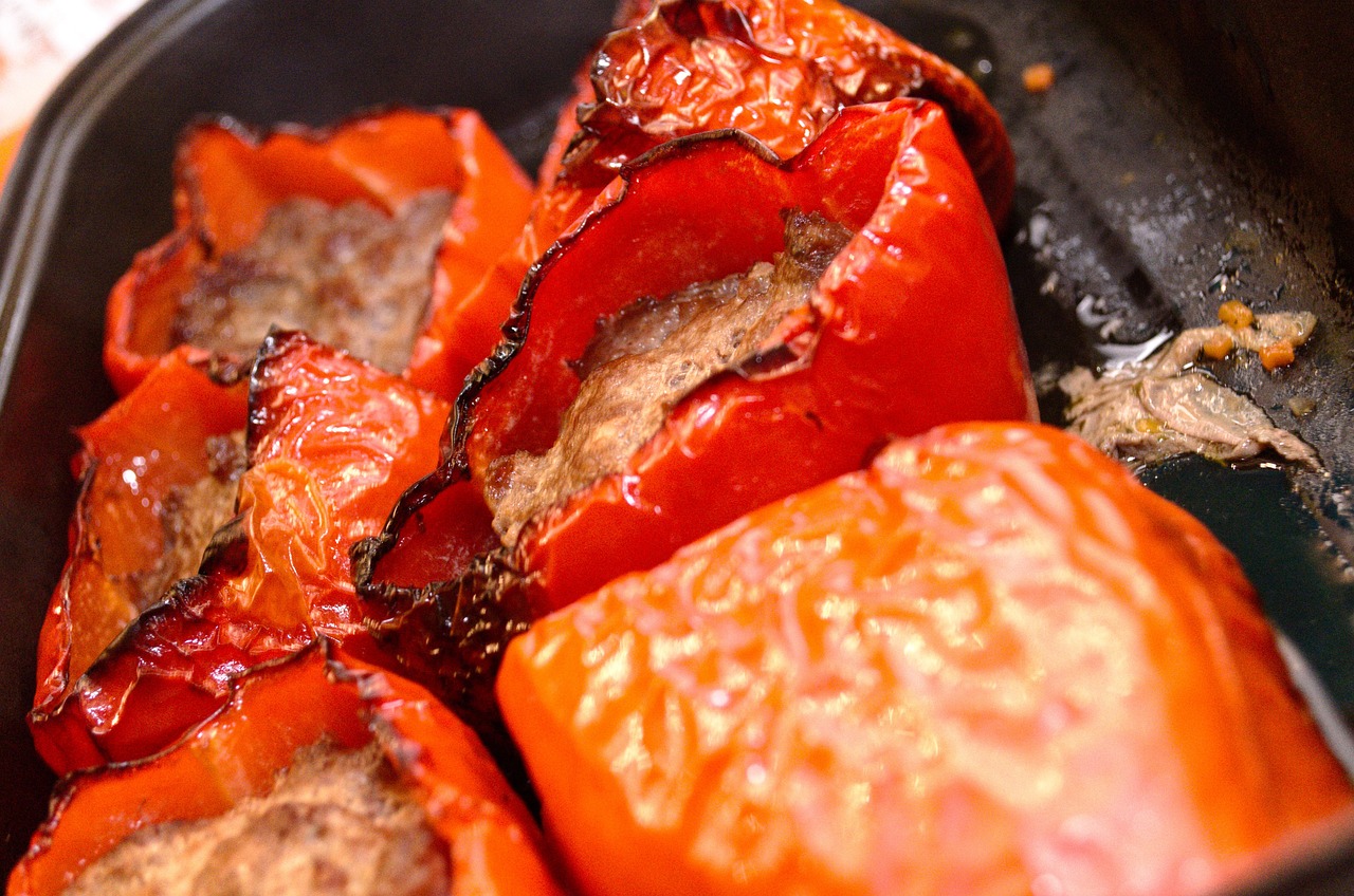 Gefüllte Paprika mit Couscous vegetarisch einfach und lecker
