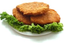 Vegetarisches Schnitzel zum Mittagessen