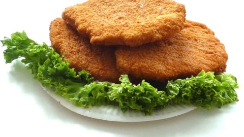 Vegetarisches Schnitzel zum Mittagessen