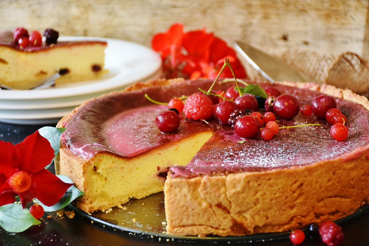 Käsekuchen mit Kirschen und Pudding – Original Rezept