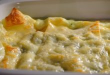 Wirsing mit Kartoffeln und Lachs Gratin