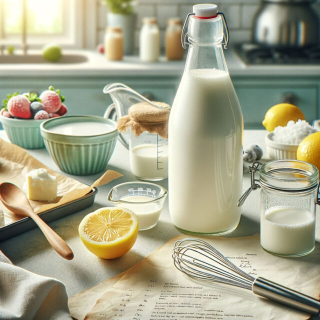 Buttermilch selber machen Anleitung aus Sahne oder Milch
