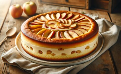 Schneller Apfelkuchen mit Pudding – Backrezept