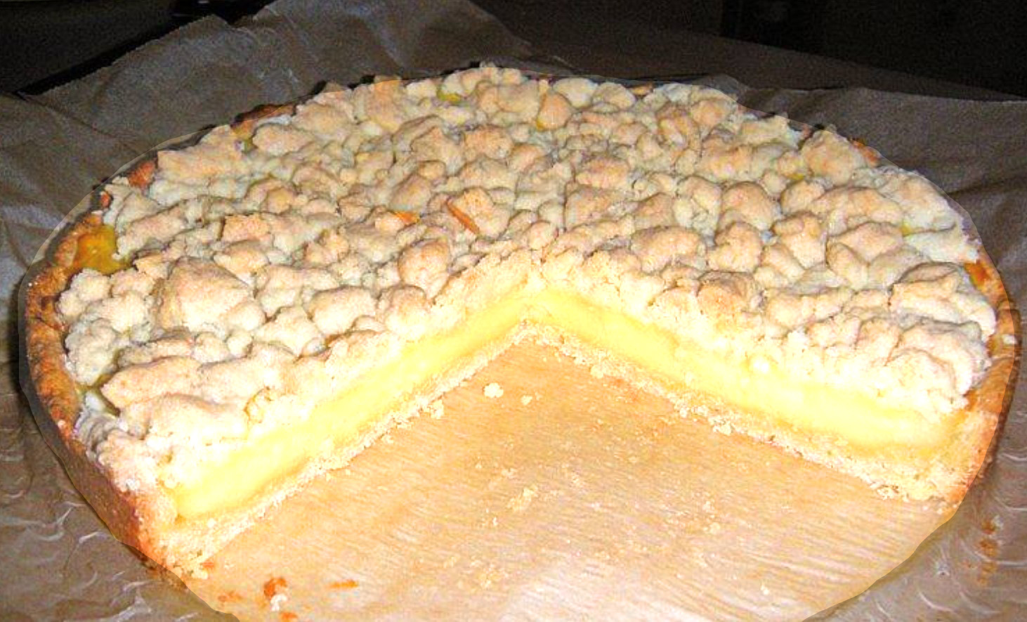 Streuselkuchen mit Pudding