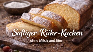 Saftiger Ruehr Kuchen ohne Milch und Eier