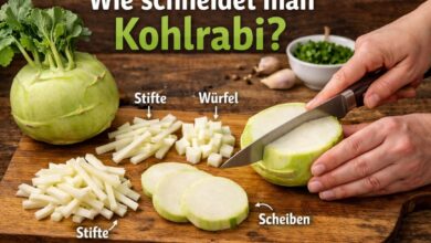 Wie schneidet man Kohlrabi