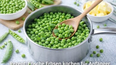 Frische Erbsen kochen