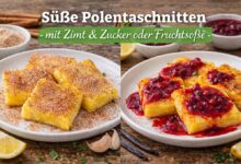 Rezept: Polentaschnitten süß mit Zimt & Zucker oder Fruchtsoße Rezept: Polentaschnitten süß mit Zimt & Zucker oder Fruchtsoße