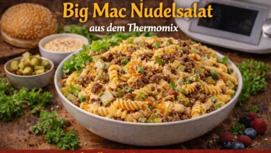 Big Mac Nudelsalat Rezept aus dem Thermomix Schulkinder lieben ihn