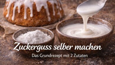 Zuckerguss selber machen – Das Grundrezept mit 2 Zutaten Zuckerguss selber machen – Das Grundrezept mit 2 Zutaten