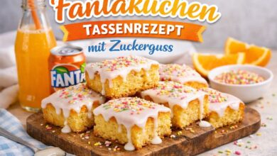 Fantakuchen Tassenrezept mit Zuckerguß: Der saftige Klassiker