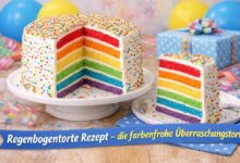 Regenbogentorte Rezept – die farbenfrohe Überraschungstorte Regenbogentorte Rezept – die farbenfrohe Überraschungstorte