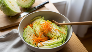 Gesunder leckerer Krautsalat mit Spitzkohl