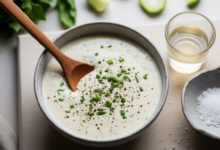 Dressing mit Creme Fraiche - Rezept für leckeres Salatdressing
