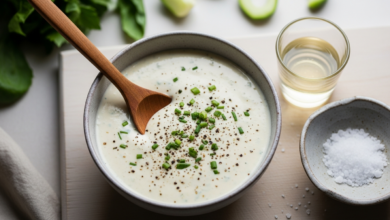 Dressing mit Creme Fraiche - Rezept für leckeres Salatdressing