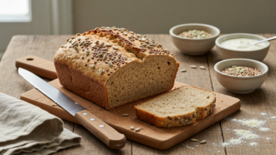 Gesund backen: Dinkel Joghurt Brot aus 100% Dinkelmehl - Joghurtkruste
