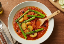 Fasolakia Rezept - Griechische grüne Bohnen mit Kartoffeln