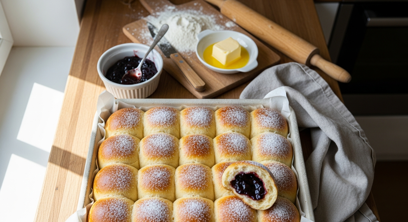 Powidl Buchteln selber backen – Tschechische Rohrnudeln - České buchty