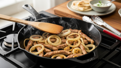 Knuspriges Gyros selber machen in der Pfanne - Rezept schnell und einfach