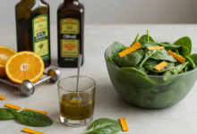 Dressing für Spinatsalat - einfach raffiniert und mit Öl und Essig