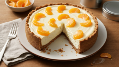 Käsekuchen mit Mandarinen - Faule Weiber Kuchen Rezept