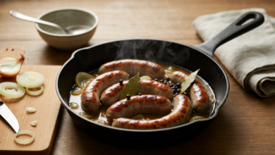 Bratwurst mit Zwiebelsoße - So einfach und doch so lecker