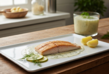 Lachs mit Zitronen-Dill Soße - Rezept für das beliebte Fischgericht