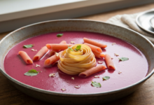 Rote Beete Sauce mit Pasta- veganes Rezept