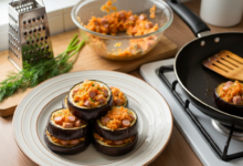 Schnelles Rezept Auberginen in 10 Minuten zum Abendessen