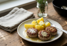 Rezept für saftige Frikadellen mit Kartoffeln