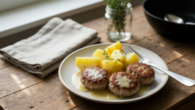 Rezept für saftige Frikadellen mit Kartoffeln