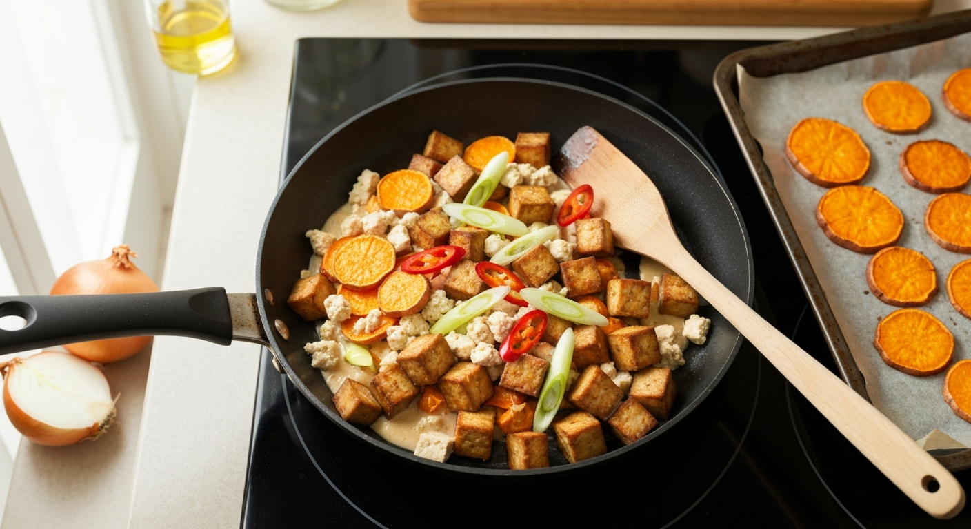 Rezept Süßkartoffel-Pfanne - vegan & vegetarisch