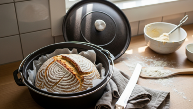 Brot a la Mama schnell gemacht - backen Sie Brot ohne kneten