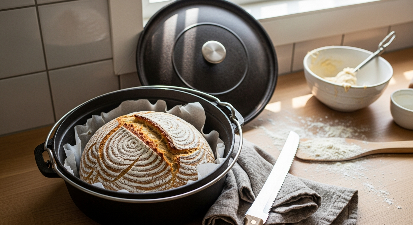 Brot a la Mama schnell gemacht - backen Sie Brot ohne kneten
