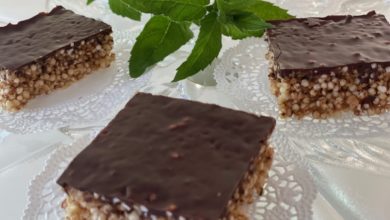 Quinoa Riegel mit Schokolade Dessert