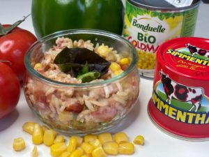 Reissalat mit Simmenthal Rindfleisch